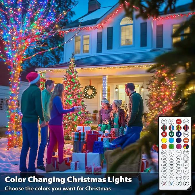 JMEXSUSS 800 LED Color Changing Christmas Lights Outdoor, 272ft 8 Mode