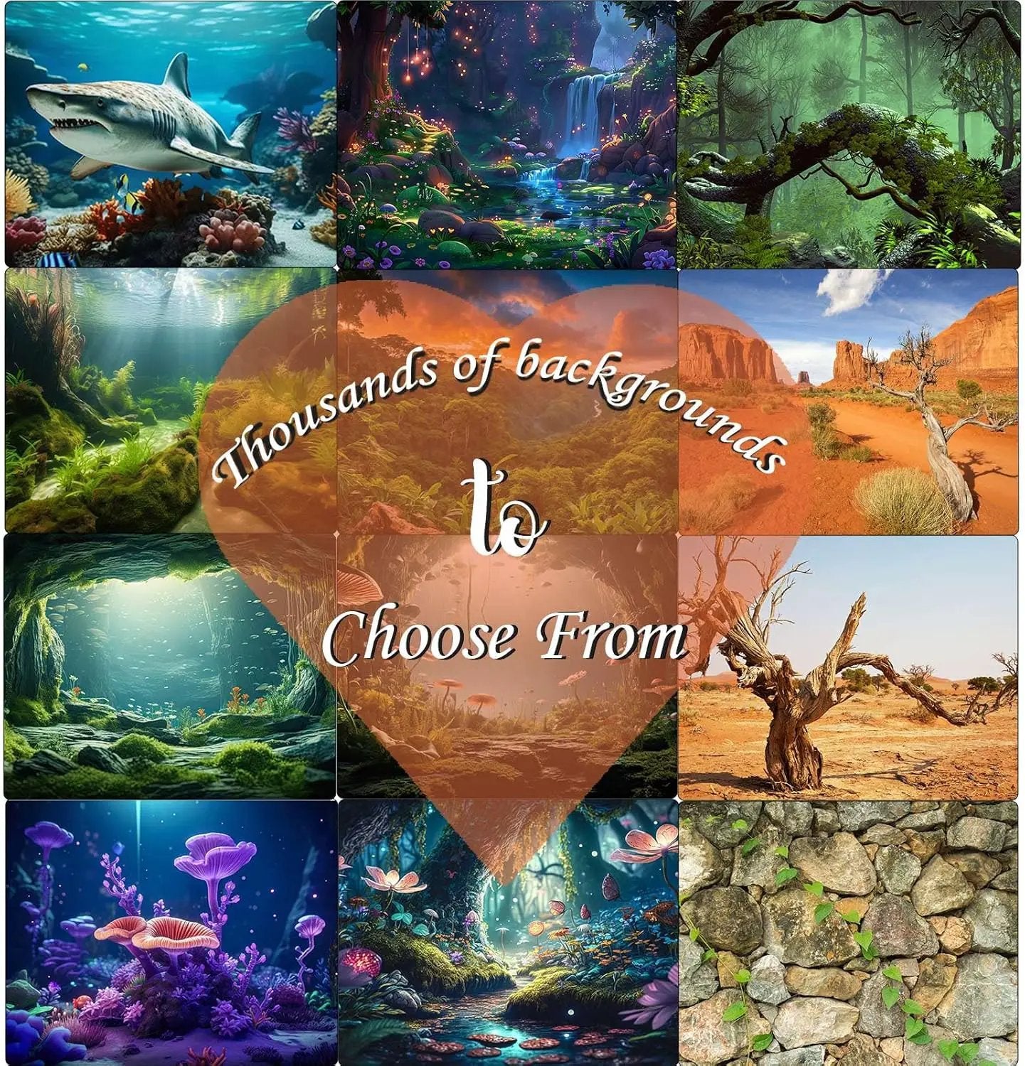 Aquarium Background Exquisite Underwater Grass Leaves with Pebbles Aquarium Backdrop Vivid Green Aquatic Plant Stone with Dead Woods and Fresh Leaves Fish Tank Wallpaper 60x24in by GreenHaven Gardens