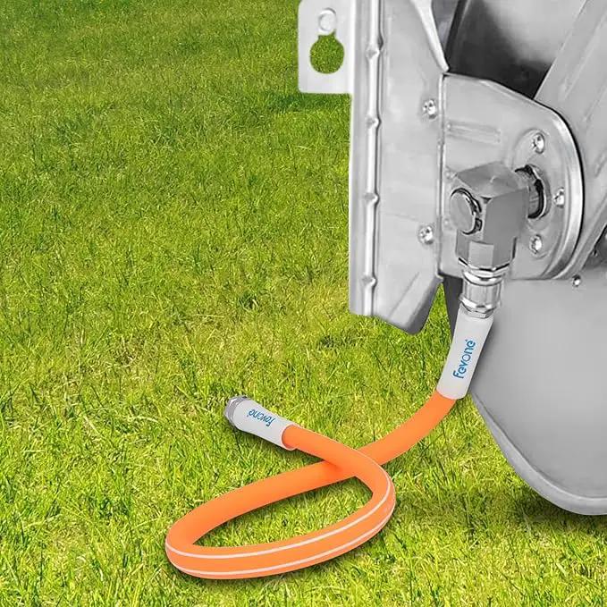 Fevone 75 ft Garden Hose, Heavy Duty Water Hose, Hybrid Polymer, Kink Resistance, Flexible, Durable, Leak Free, Aluminum Fittings, 3/4" GHT, 5/8" ID, 600 Psi, Drinking Water Safe by GreenHaven Gardens
