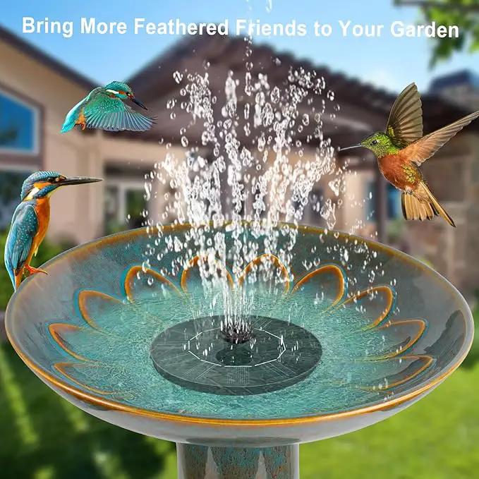 Ceramic Bird Bath for Outdoors, 21.5 inch Heavy Duty Bird Bath，Weather-Resistant Birdbath for Outdoor Garden Use, Attracts Birds, Elegant Yard Décor - Blue by GreenHaven Gardens