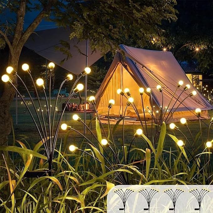 Solar Outdoor Decor - 4 Pack 40 LED Lights, Waterproof, Warm White (4 pack-40 LEDs) by GreenHaven Gardens