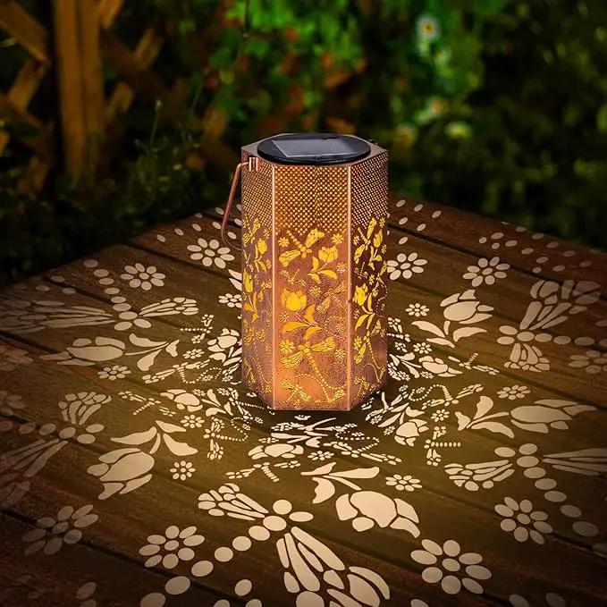 Dragonfly Solar Lanterns Outdoor Waterproof - Birthday Gifts for Women, Men, Mom, Mothers Day Gifts, Solar Lights Outdoor Hanging Garden Decor for Outside, Patio, Outdoor, Yard, Lawn, Balcony by GreenHaven Gardens