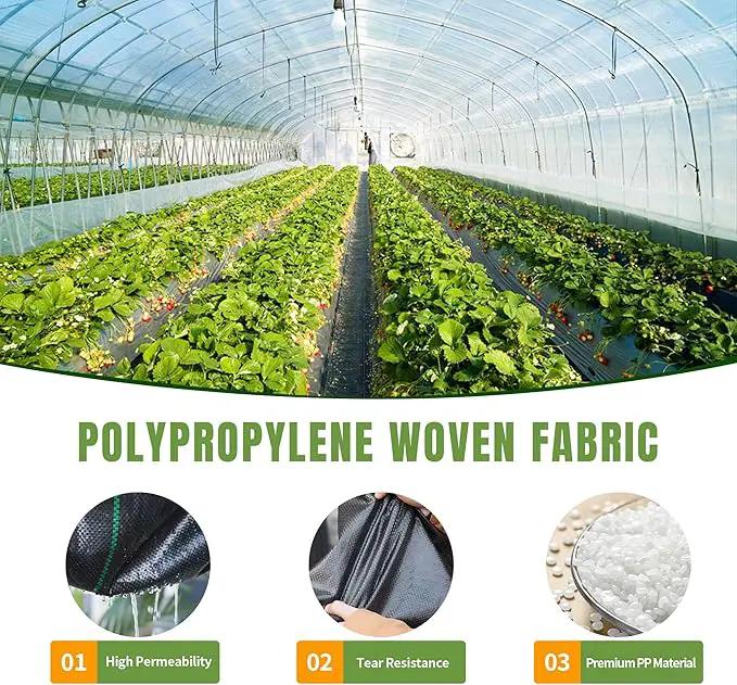 6ftx300ft Weed Barrier Landscape Fabric Heavy Duty, Premiun 2.4OZ Garden Geotextile Fabric, Outdoor Weed Blocker Landscaping Fabric, for Driveway Mats, Erosion Control, Ground Cover Weed Barrier by GreenHaven Gardens
