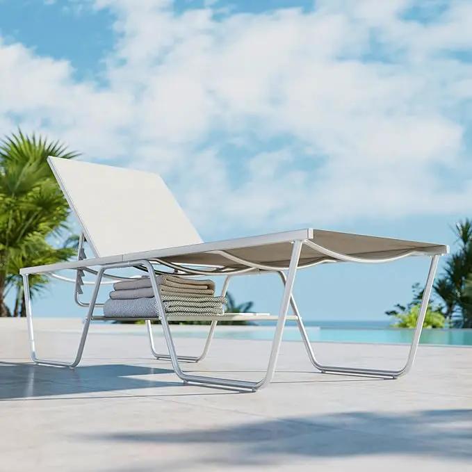 MFSTUDIO Outdoor Chaise Lounge Chairs of 2, Patio Recliner Lounge Chairs with 5 Adjustable Positions, Patio Pool Tanning Lounger Chairs, Textilene, All Weather Use by GreenHaven Gardens