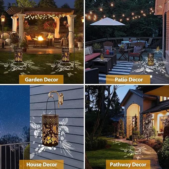Butterfly Decorations Solar Lanterns for Outside, Gabroga Waterproof Hanging Solar Butter Fly Lights, Butterflies Gift for Women, Butterfly Outdoor Decor Lamp for Garden Patio Yard Table Pathway by GreenHaven Gardens