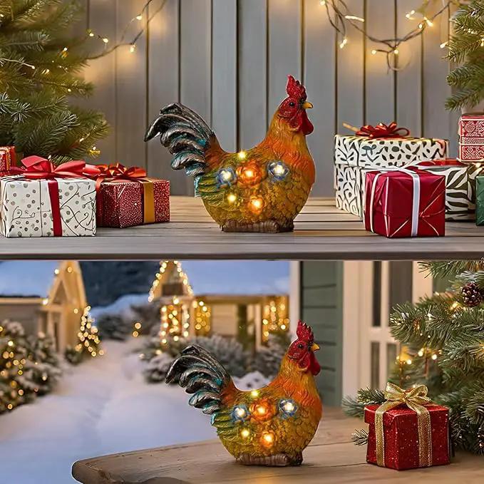 TAKE ME Gardening Gifts Chicken Gifts for Mom Garden Decor Solar Light Chicken Rooster Decor for Women Mom Grandma Gifts Birthday Gifts for Chicken Lovers by GreenHaven Gardens
