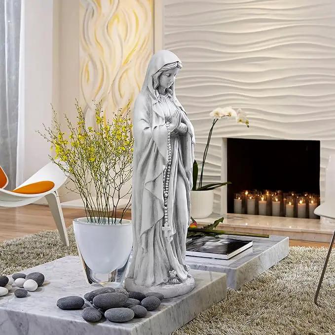 TOETOL Virgin Mary Praying Statue 29.9 Inch Tall Outdoor Garden Religious Decorations Statue Clearance for Home Yard Patio Lawn Hallway Decor Sculpture Magnesium Oxide Stone by GreenHaven Gardens
