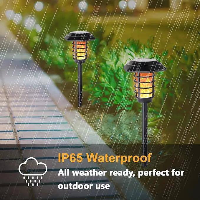 2Pack Solar Flame Lights Outdoor Solar Torch Lights Flickering Flame Solar Powered Auto On/Off Waterproof Security Path Lights for Walkway Garden Yard (66 LED) by GreenHaven Gardens