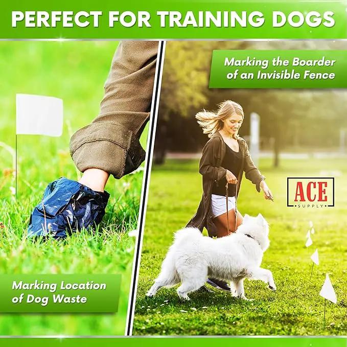 White Marking Flags 1000 Pack - 4x5x15 Inch White Flags for Yard - Markers For Lawn, Irrigation, Landscaping, Survey & Sprinkler Head Marking by GreenHaven Gardens