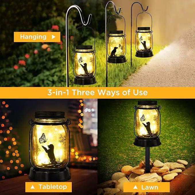 Kyoryuger Dog Solar Lanterns Retriever Dog Solar Lights Golden Retriever Gifts for Women Men Dog Lovers Gifts Decorative Hanging Dog Lanterns with Stake for Yard Lawn Garden Decor Outdoor Dog Light by GreenHaven Gardens