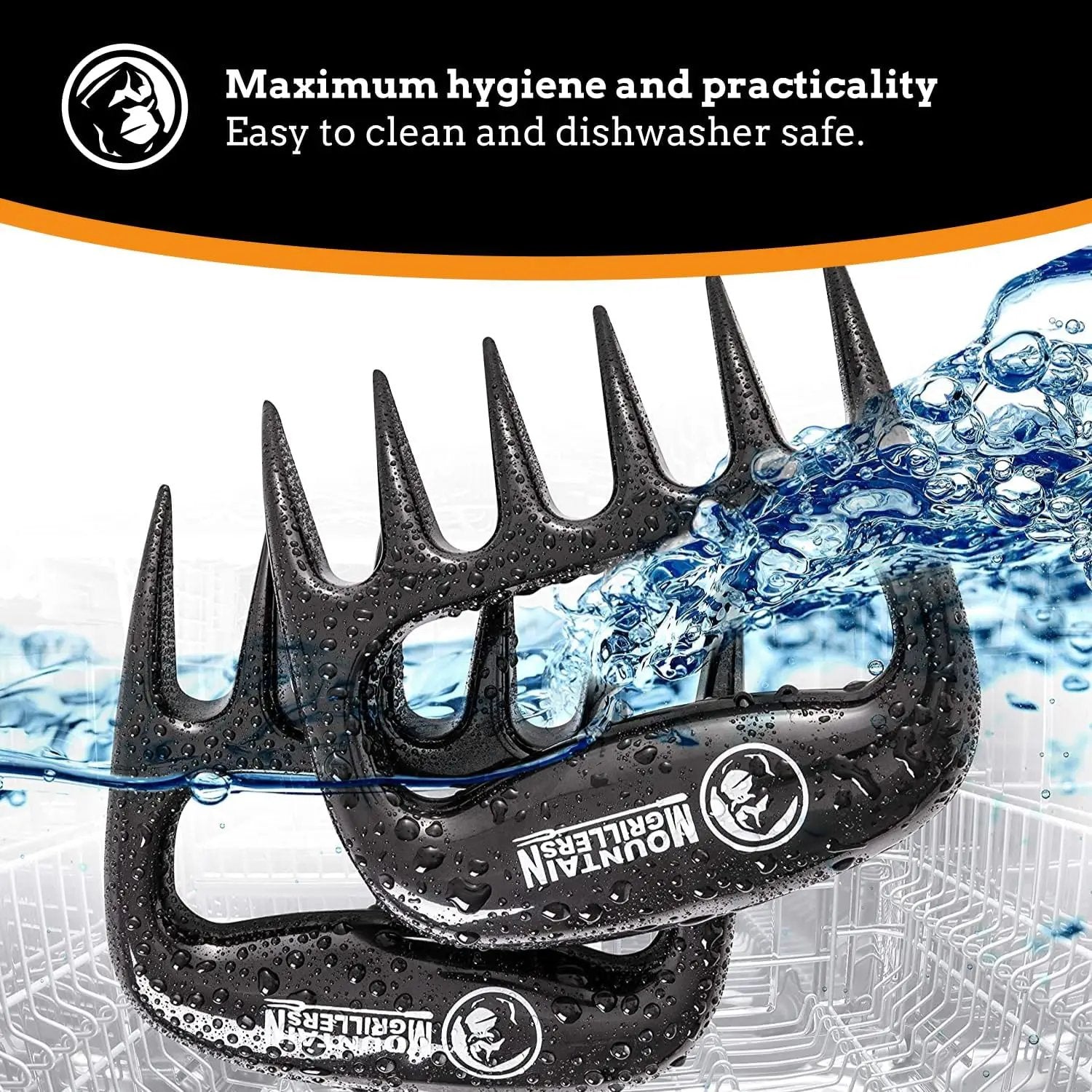 Mountain Grillers Meat Claws - Pulled Pork Claws and Meat Shredder - Grilling Claws BBQ Tools for Meat Shredding - Meat Pulling Claws for Barbecue, Smoker, and Grill Bear Claws - Pack of 2, Black by GreenHaven Gardens