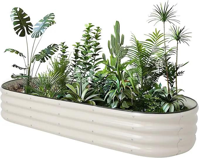 Galvanized Raised Garden Bed Kit Outdoor Metal Garden Planter Box for Backyard Gardening, Planting Vegetables, and Patio (70.8"x23.6"x11.8") by GreenHaven Gardens