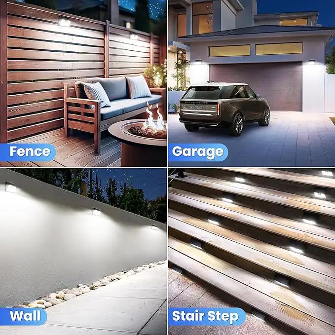 Solar Lights Outdoor Motion Sensor, 16 Pack 149 LED Waterproof Solar Powered Fence Lights, 3 Lighting Modes Security Wall Light for Outside Backyard Deck Garden Door Step Walking Dog, Cold Light 6500K by GreenHaven Gardens