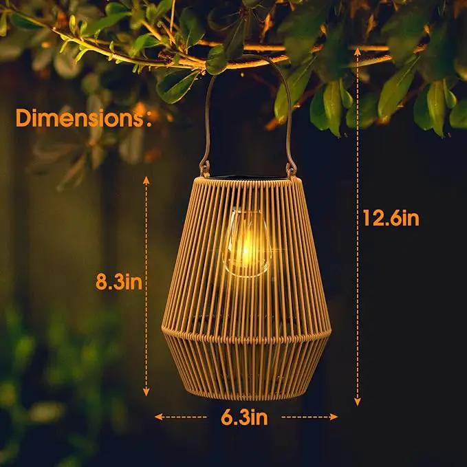 Solar Lanterns Outdoor, KagoLing Solar Hanging Lantern Lights Decorative Christmas Light for Garden Patio Courtyard Lawn, HANDLAN-01 by GreenHaven Gardens