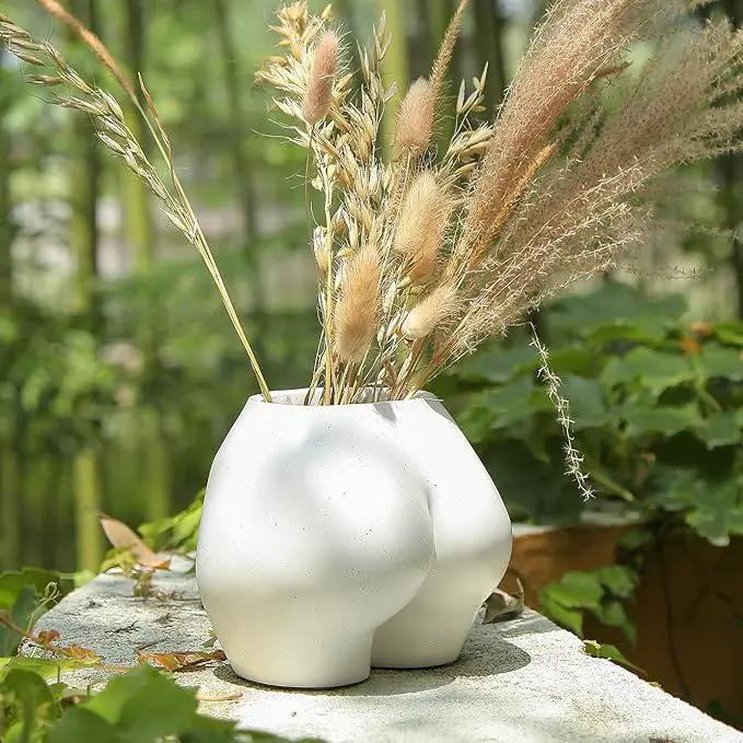 FROZZUR Lower Body Pot, Female Body Shaped Flower Planter with Drainage Holes, Resin Plant Pot, Sculpture Christmas Decor, Modern Boho Cute Chic Butt Planter for Indoor or Outdoor Plants by GreenHaven Gardens