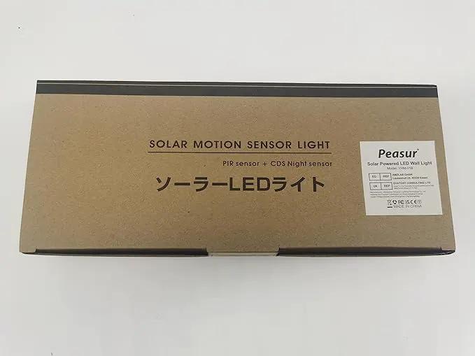 Peasur Solar Lights Outdoor Waterproof, 4 Pack 140LED Motion Sensor Light, 3 Modes Solar Powered Fence Security Lights for Patio Step Deck House Outside(Cool White) by GreenHaven Gardens