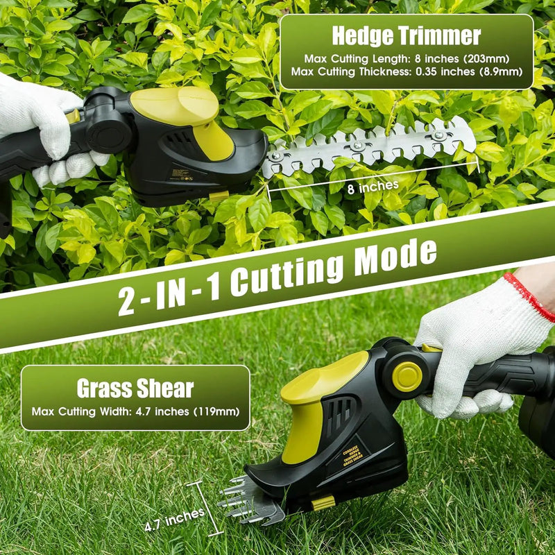 Hedge Trimmer Cordless for DEWALT 20V MAX Battery, 1200RPM Grass Trimmer Electric Hedge Trimmer, 2 in 1 Design, Perfect for Yard, Garden, and Lawn Care(Battery Not Included) (Green) by GreenHaven Gardens