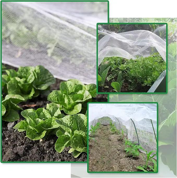 SnugNiture Garden Netting 10x33FT Ultra Fine Mesh Mosquito Netting Plant Covers, White Bird Netting Barrier Greenhouse Row Cover Protect Fruits Flower Vegetables from Birds Deer & Squirrels by GreenHaven Gardens