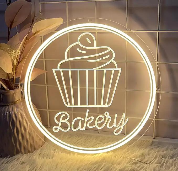 Bakery Neon Sign for Wall Decor Dimmable LED Neon Light Cake Bread Light Up Signs for Business Dessert Food Shop Restaurant Coffee Bar Birthday Party Decoration by GreenHaven Gardens
