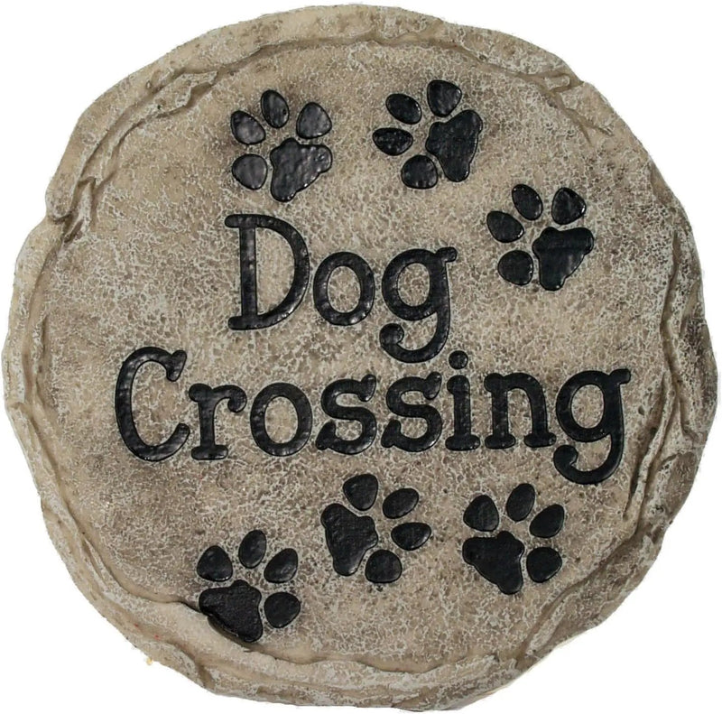 Spoontiques - Garden Décor - Dog Crossing Stepping Stone - Decorative Stone for Garden by GreenHaven Gardens