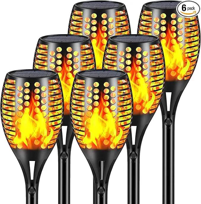 Aityvert Solar Lights - 43" Flickering Flames Torch Lights for Outdoor, Waterproof, Landscape Decoration, Dusk to Dawn Auto On/Off Security (6 Pack) by GreenHaven Gardens