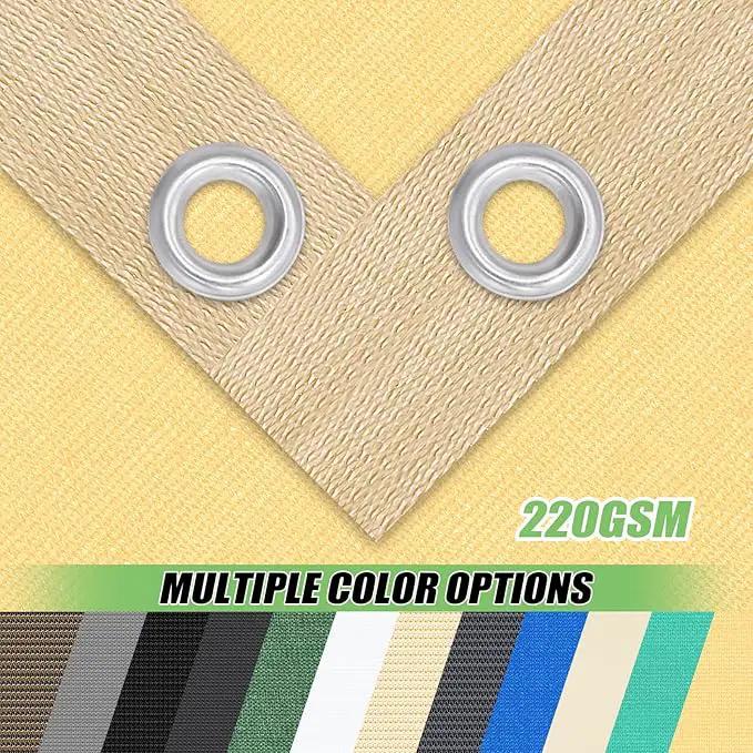 Outdoor 90% Sun Shade Cloth with Grommets, 8 X 20 FT Pergola Shade Cover for Garden Patio Carport Kennel Swimming Pool, Sand (We Make Custom Size) by GreenHaven Gardens