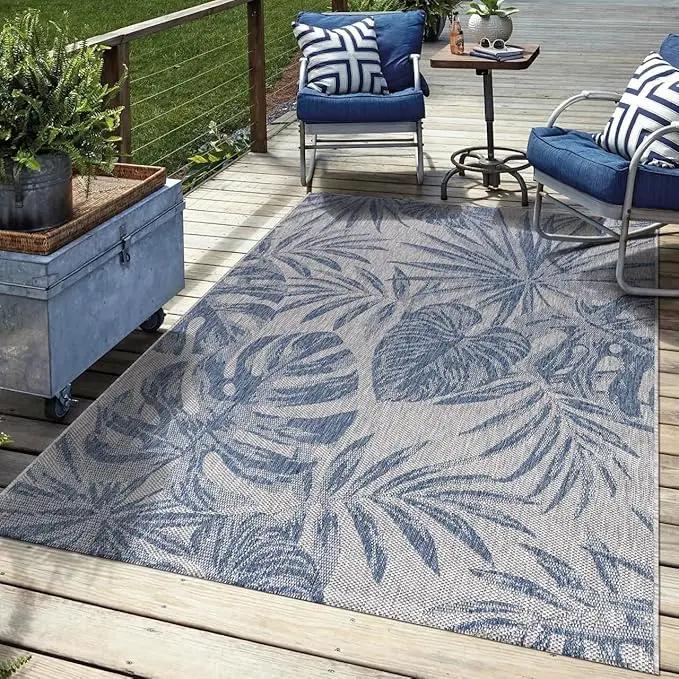 Keen Home Design Terrace Outdoor Area Rug - 6x9 Washable Indoor/Outdoor Rug for Patio, Kitchen, Balcony, Beach, Garden, Deck and Porch, Size: 6'x8'10" by GreenHaven Gardens