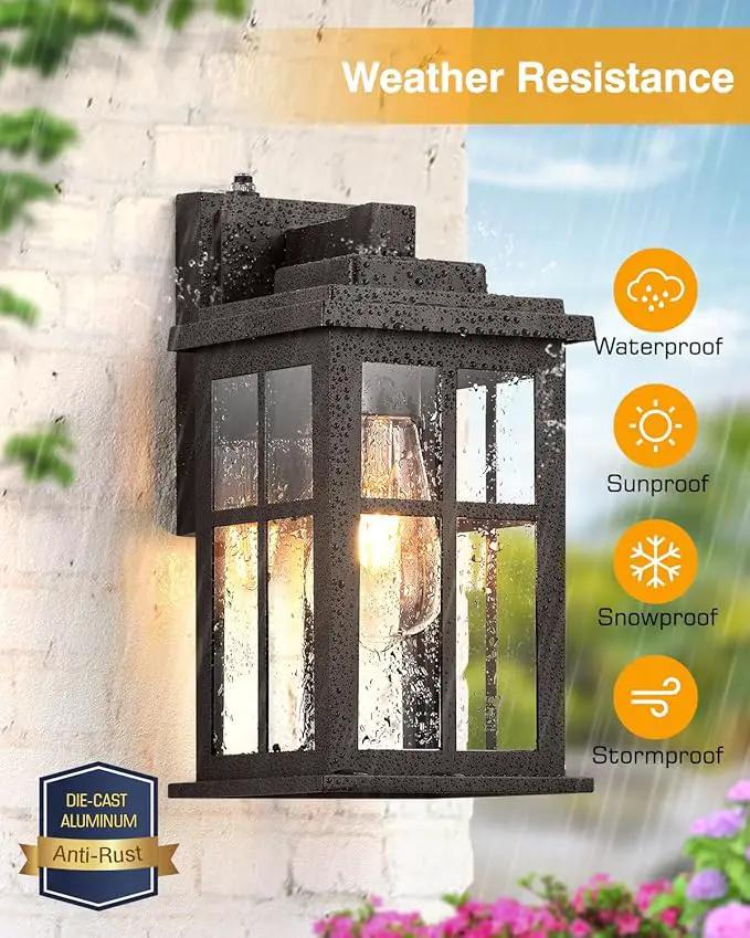 Bronze Outdoor Lights for House, Dusk to Dawn Exterior Lighting Fixtures, Outdoor Wall Lights for House, Garden, Entryway, Doorway, Anti-Rust, Waterproof, E26 Socket by GreenHaven Gardens
