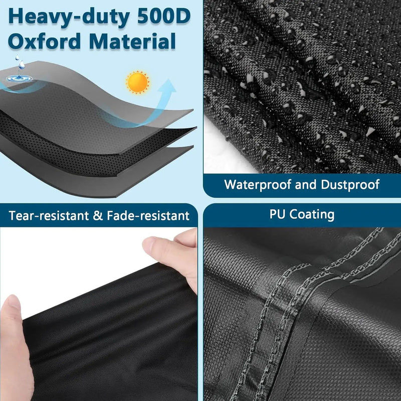 Kingling Grill Cover Fits for Traeger Woodridge Pro/Elite, Napoleon Rogue PRO-S 625, Prestige 500 RSIB Grills Waterproof Grill Cover 68 Inch BBQ Grill Covers for 7-Burner Gas Grill & Griddle by GreenHaven Gardens