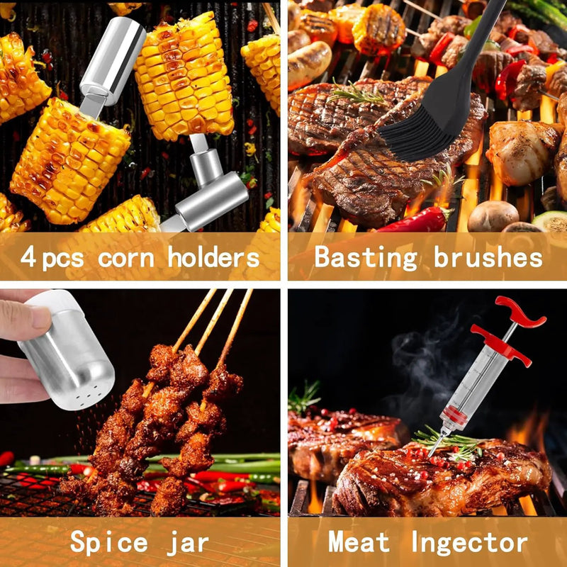Supernal 45pcs Blackstone Griddle Accessories Upgraded-Griddle Accessories Flat Top Grill Tools for Camp Chef Griddle Cover Salt and Pepper Shakers Grill Black Tools Set Enlarged Spatula Gift Set by GreenHaven Gardens