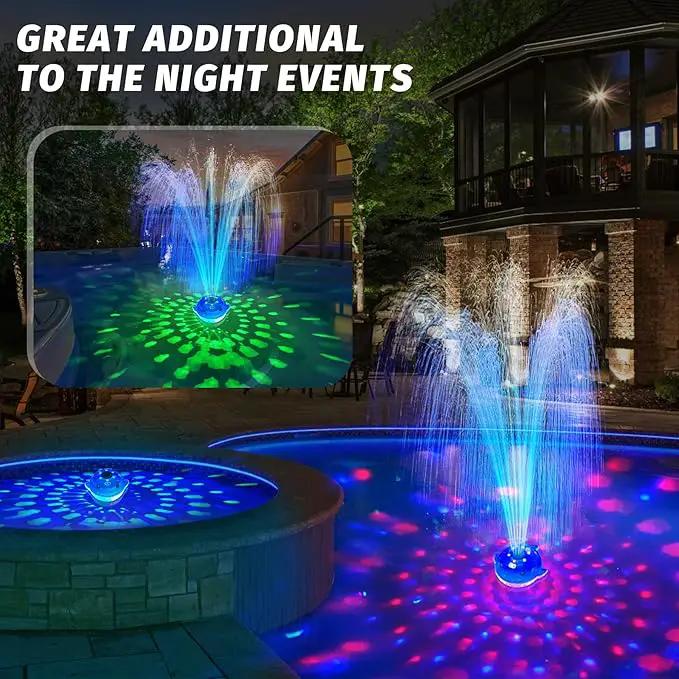 Floating Pool Fountain with Remote, Whale Pool Fountain with Lights, Rechargeable Pool Water Fountain, Above Ground Pool Fountain Waterfall, Swimming Pool Fountains for Inground Pool-1PC by GreenHaven Gardens