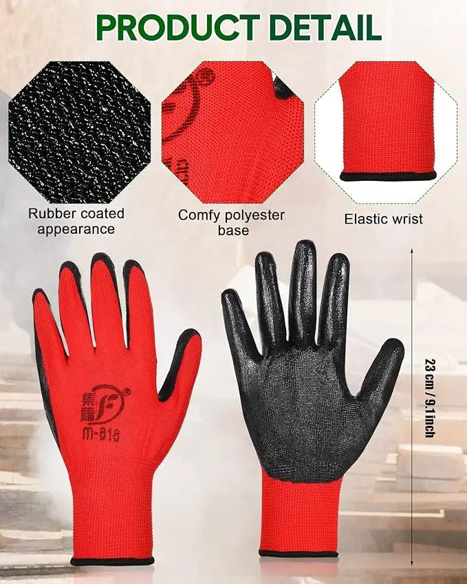 Nuogo 24 Pairs Gardening Gloves for Men Women Rubber Coated Landscaping Work Gloves Safety Work Construction by GreenHaven Gardens
