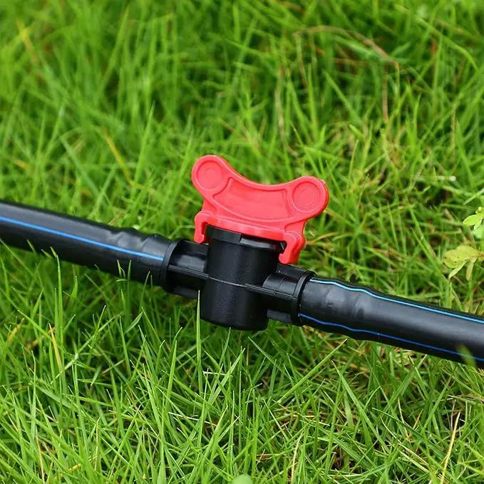Drip Irrigation Switch Valve Gate Valves for 1/2 Inch Double Male Barbed Valve (8) by GreenHaven Gardens