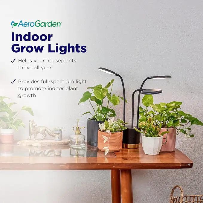 AeroGarden Trio Grow Light for Indoor Plants, Grow Live Plants Anywhere in The Home, Adjustable Light Modes, Black by GreenHaven Gardens