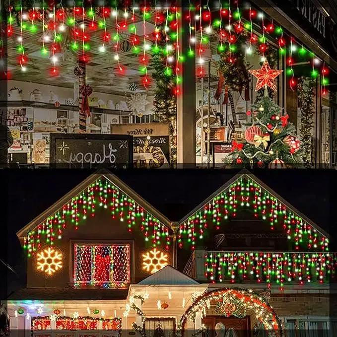 Upgraded Solar Christmas Lights,304 LED Outdoor Christmas Decorations 8 Modes Waterproof Solar Powered String Lights for Patio Yard Garden Wedding Party House Xmas Tree Roof Decorations(Red and Green) by GreenHaven Gardens