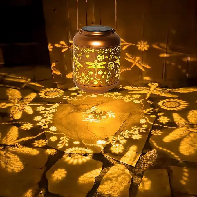 Solar Lanterns Outdoor, Waterproof Hanging Solar Lantern Garden Decor, Solar Lights for Backyard Porch Patio Table Yard Balcony Lawn Pathway, Dragonfly Gifts for Women Grandma Mom by GreenHaven Gardens