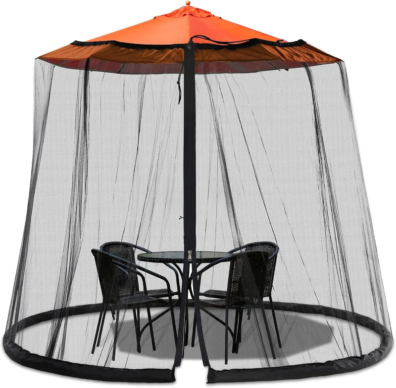 7.5-13FT Mosquito Netting for Patio - Mosquito Net for Patio Garden and Outdoor Umbrellas with Zipper and Adjustable, Umbrella Netting for Outdoor Umbrellas by GreenHaven Gardens