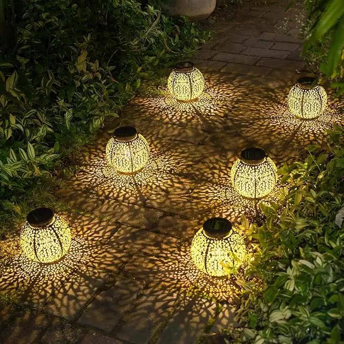 2Pack Outdoor Solar Lanterns Waterproof, Garden Gifts for Women, Rose Patio Garden Decor Lights , Warm White LED Table Lamp for Yard Art, Porch, Mothers Day Mom Grandma (Antique Bronze ) by GreenHaven Gardens