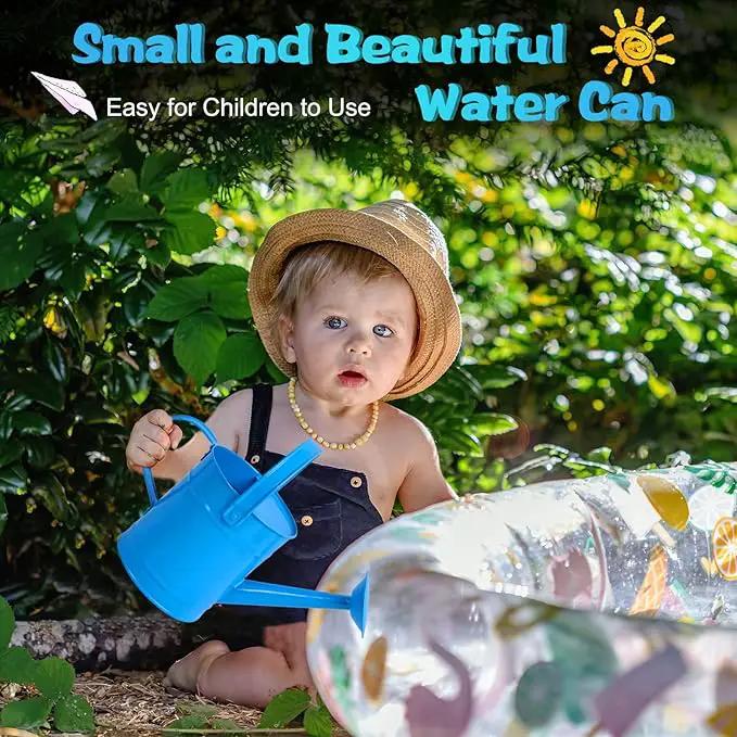 Finderomend Metal Watering Can 1.5L/51oz, Iron Art for Kids, Outdoor Plants Home Office Small Portable Indoor Watering Equipment (Blue) by GreenHaven Gardens