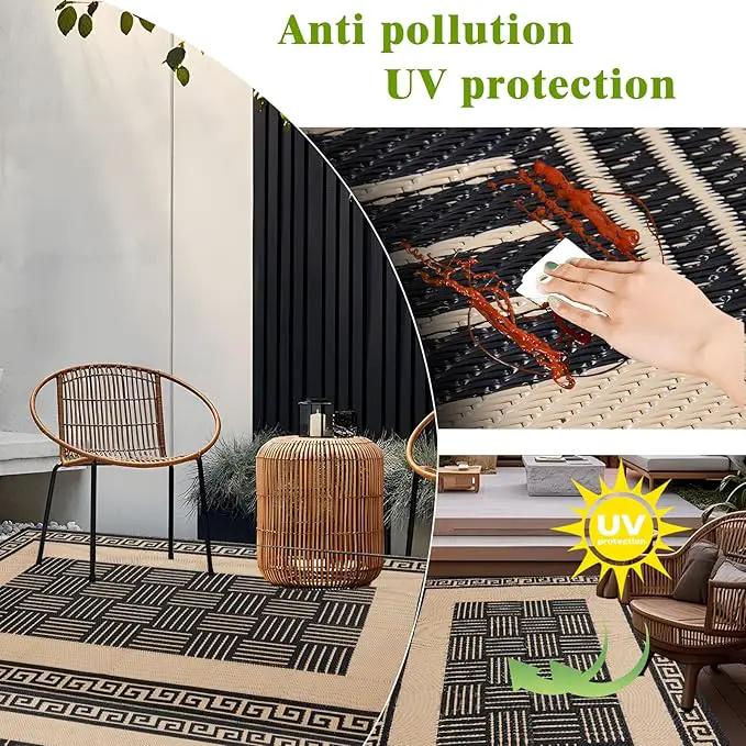 Outdoor Rug 5x8 ft Waterproof, Reversible Outdoor Plastic Straw Rug for Patios Clearance, Outdoor Area Rug Carpet RV Mat for Camping Backyard Deck Porch by GreenHaven Gardens