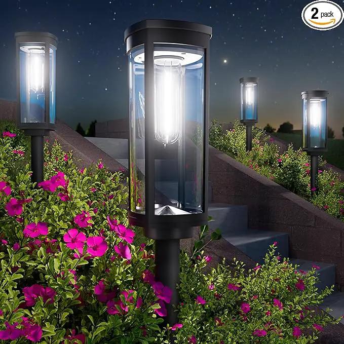 Bright Solar Pathway Lights, 2 Pack Solar Lights Outdoor Waterproof IP65, Auto On/Off Pathway Landscape Lighting, Outdoor Light for Yard Garden Walkway Landscape Lawn Patio Lighting by GreenHaven Gardens