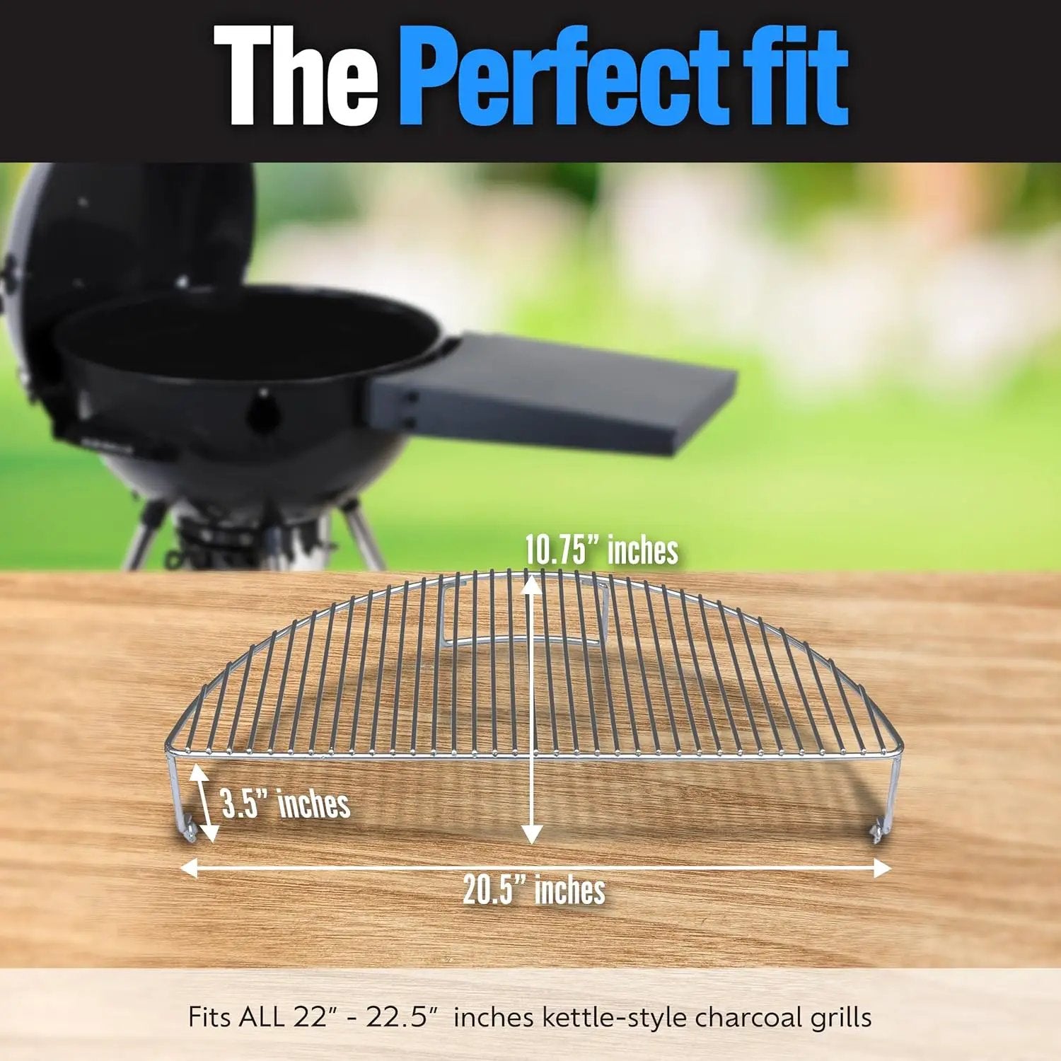 SnS Grills Slow ‘N Sear Elevated Cooking Grate - Compatible with Weber and Other Grills - Heavy Duty Stainless Steel, More Grill Space for Tailgating, Camping, and Backyard Cooking by GreenHaven Gardens