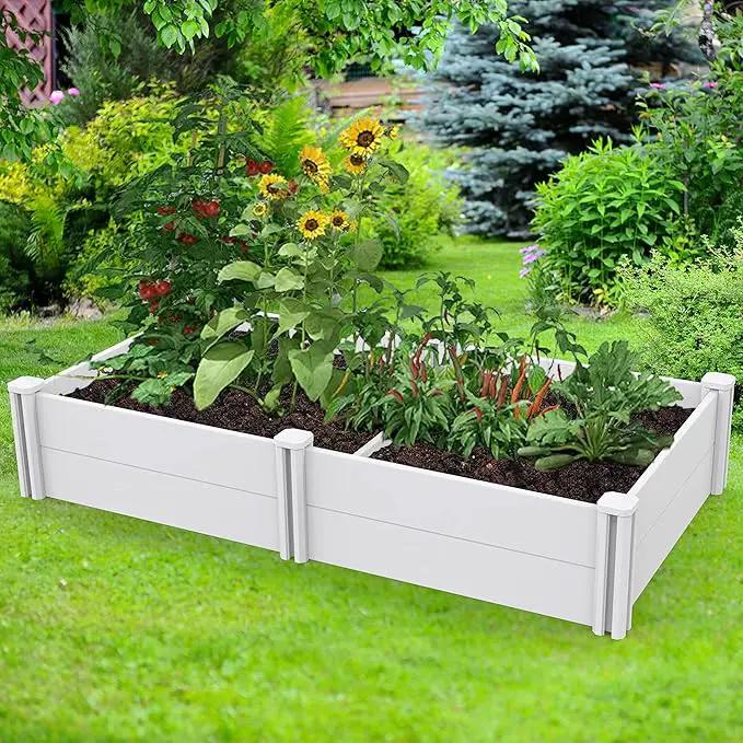6' x 3' Vinyl Raised Garden Bed Screwless Planter Box for Gardening, Whelping Pen and More by GreenHaven Gardens