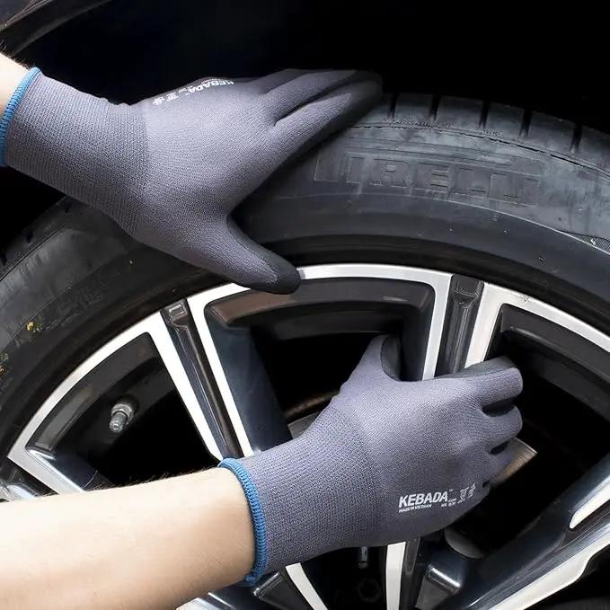 Kebada Work Gloves for Men and Women, Foam Nitrile Coated Safety Gloves with Grip, Ideal for Warehouse Package Handling, Gardening, Mechanic and Construction, Medium by GreenHaven Gardens