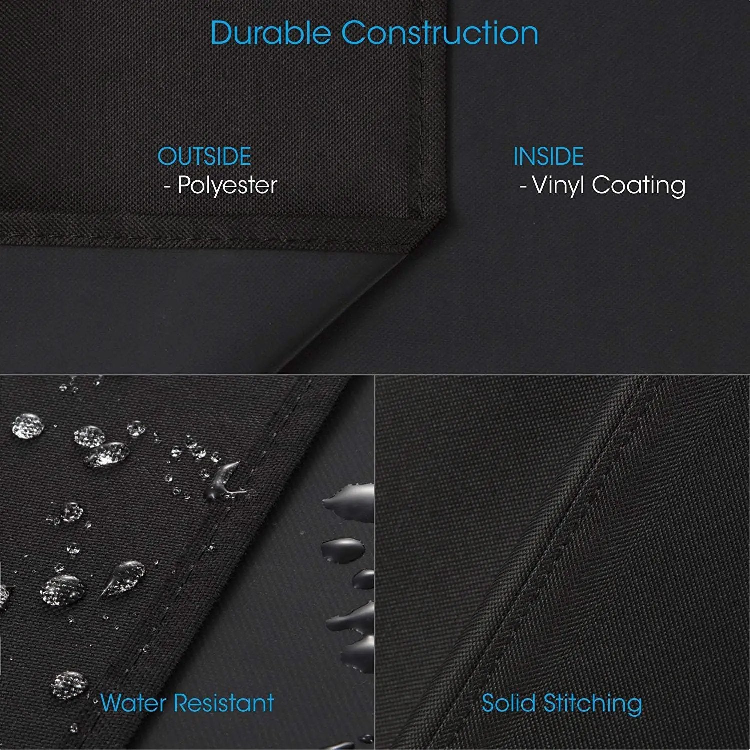 Unicook Grill Cover for Weber Q 100/1000 Q 200/2000 Grills with Q Portable Cart, Compared to Weber 7113, Heavy Duty Waterproof Full Length BBQ Cover, Outdoor Fade Resistant Material, Black by GreenHaven Gardens