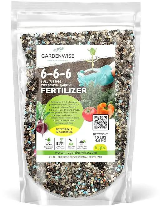6-6-6 All-Purpose Professional Plant Food Fertilizer; Ideal for Winter Care & Spring Feeding, Perfect Balanced NPK for Indoor and Outdoor Plants (10 QUARTS)