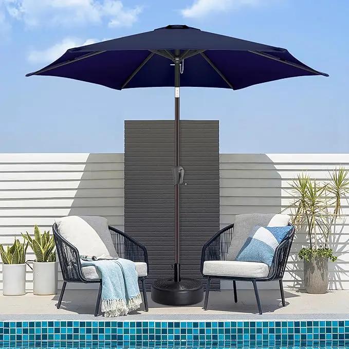 7.5ft Outdoor Patio Umbrella - Table Umbrella Waterprool UV Protection, Sombrillas de Patio with Push Button Tilt&Crank, Sun Umbrella for Pool, Porch, Garden, Deck, Backyard(Dark Blue) by GreenHaven Gardens
