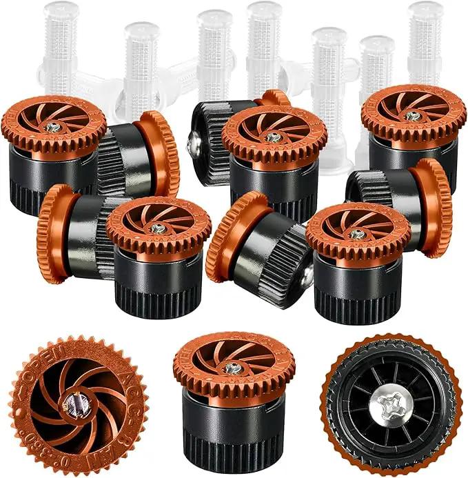 10 Pieces Variable Arc Nozzle, Replacement Pop-up Sprinkler Heads Compatible with Most of Adjustable Pop Up Sprinkler Spray Head for Garden Lawn Irrigation (8AN) by GreenHaven Gardens