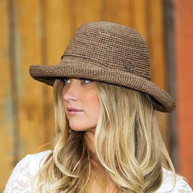 Wallaroo Hat Company – Women’s Petite Catalina Sun Hat – Wide Brim, Natural Fiber, Adjustable Sizing for Smaller Crown Sizes by GreenHaven Gardens