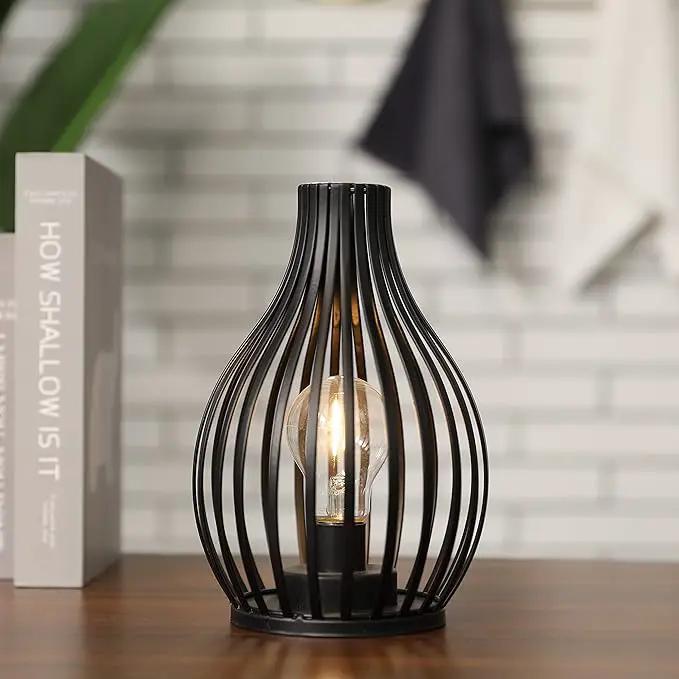 JHY DESIGN Decorations Table Lamp Battery Powered 9.5''High Vase Shaped Cordless Lamp with 6-Hours Timer Feature LED Light Decorative Room Battery Lamp for Indoor Table Garden Party by GreenHaven Gardens